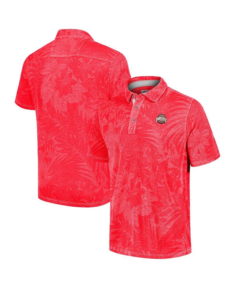 Tommy Bahama Men's Scarlet Ohio State Buckeyes Big Tall Sport Santiago Paradise Polo Shirt
