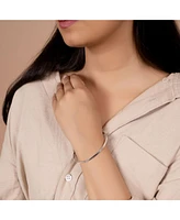 Bling Jewelry Domed Stackable 5MM Round Smooth Polished Bangle Bracelet Rose Gold Plated Stainless Steel 8 Inch