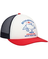 Quiksilver Men's White/Red Coop Trucker Adjustable Hat