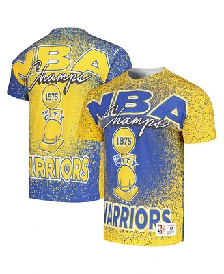 Mitchell & Ness Men's Gold Golden State Warriors Hardwood Classics 1975 Nba Champions Champ City T-Shirt