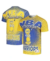 Mitchell & Ness Men's Gold Golden State Warriors Hardwood Classics 1975 Nba Champions Champ City T-Shirt