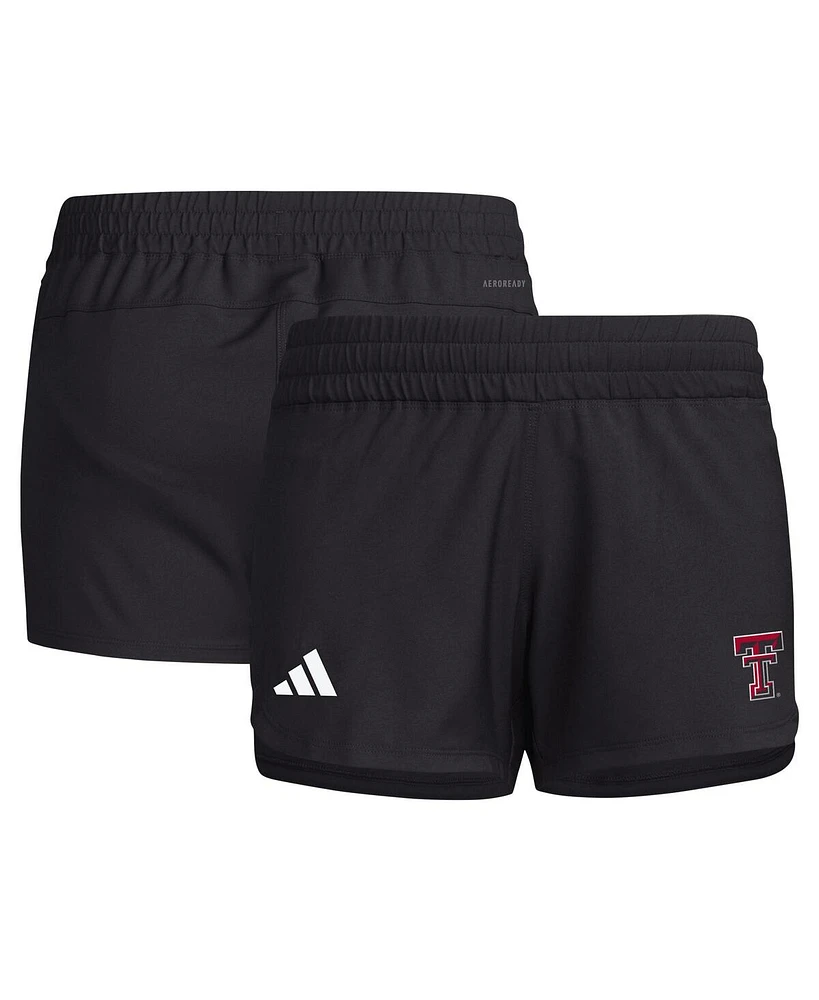 Adidas Women's Black Texas Tech Red Raiders Sideline Aeroready Woven Shorts