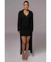 Jluxlabel Women's Lida Ribbed Duster