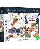 Trefl Prime 1000 Piece Puzzle - Yoga, Cats & Coffee: Peace of Mind