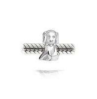 Bling Jewelry Puppy Pet Animal Lover Sitting Dog Charm Bead .925 Sterling Silver