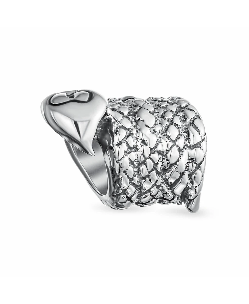 Bling Jewelry Garden Snake Charmer Charm Bead Oxidized .925 Sterling Silver