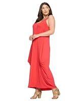 L I V D Plus Spaghetti Strap Harem Dress