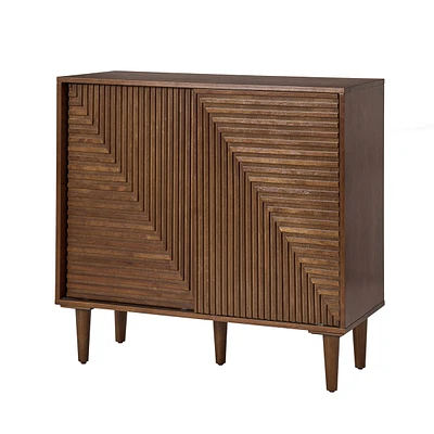 Alfred 34" Tall 3-Door Accent Cabinet with Adjustable Shelves