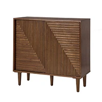 Alfred 34" Tall 3-Door Accent Cabinet with Adjustable Shelves