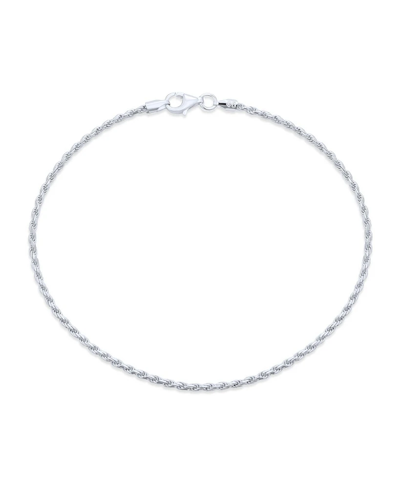 Bling Jewelry Strong Cable Rope Chain Anklet Ankle Bracelet Yellow Gold Plated .925 Sterling Silver