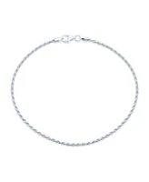 Bling Jewelry Strong Cable Rope Chain Anklet Ankle Bracelet Yellow Gold Plated .925 Sterling Silver