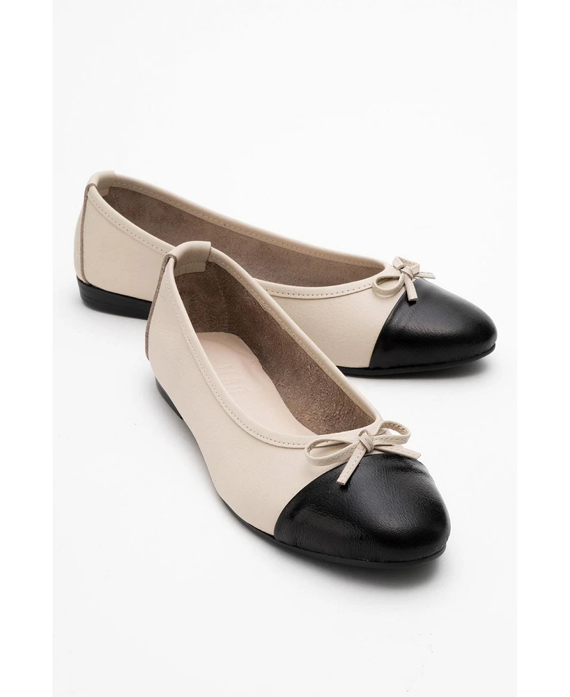 Rayne Cap Toe Leather Ballet Flats (Women)
