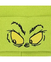 The Grinch Men's Eyes Green Knit Santa Cap
