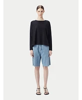 Gobi Cashmere Women's Boatneck Cotton Silk Blend Sweater