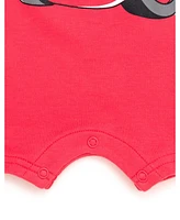 Cars Baby Boys Lightning McQueen Romper and Bucket Sun Hat Outfit Set
