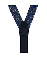 Trafalgar Men's The French Quarter Fleur-de-Lis Silk Novelty Button End Suspenders