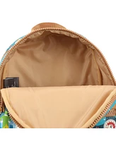 Elf Illustrated North Pole Pattern 11.5" Mini Backpack