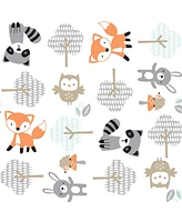 Bedtime Originals Baby Woodland Friends Fox/Owl/Raccoon Fitted Crib Sheet - White