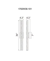 Cwi Lighting 36" Metal Fiji Integrated Led Outdoor Wall Light