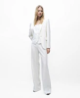 Mango Women's Double-Breasted Suit Vest Jacket