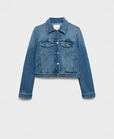Mango Women's Crop Denim Jacket