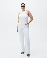 Mango Women's Fiona Flared Mid-Rise Jeans