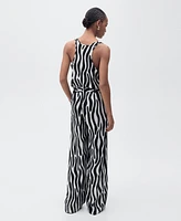 Mango Women's Zebra Print Straight Trousers