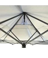 10x20 Pop Up Canopy Tent with Sidewalls & Wheeled Bag (White)