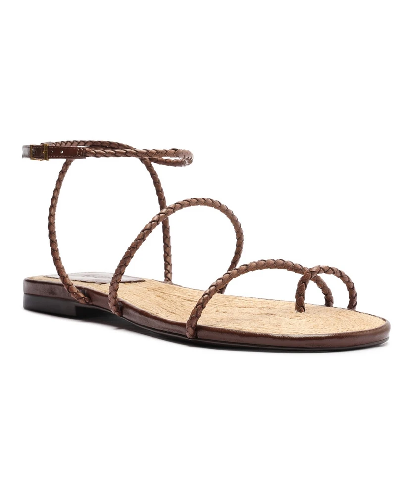 Schutz Women's Kaya Straw Flat Sandals