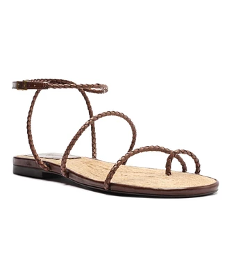 Schutz Women's Kaya Straw Flat Sandals