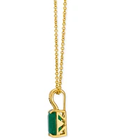 Le Vian Costa Smeralda Emerald (1-1/5 ct. t.w.) & Nude Diamond Accent 20" Pendant Necklace in 14k Yellow Gold