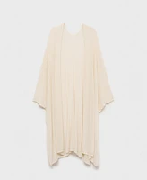 Mango Women's Fine Knit Long Cardigan Sweater