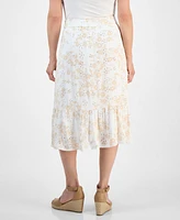Style & Co Petite Morning Glories Tiered Eyelet Skirt, Exclusively at Macy's