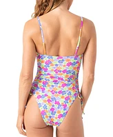 Roxy Juniors' California Dreaming Floral-Print Cheeky Swimsuit