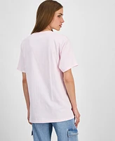 Rebellious One Juniors' Flower Art Graphic T-Shirt