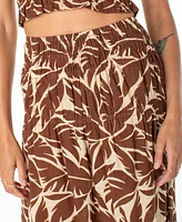 Roxy Juniors' Malia Cotton Printed Tiered Midi Skirt