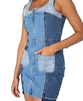 Roxy Juniors' Sami Patchwork Denim Sleeveless Dress