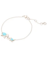 kate spade new york Silver-Tone Mama Elephant Stone Charm Bracelet