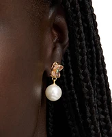 kate spade new york Gold-Tone Pastel Petals Drop Earrings
