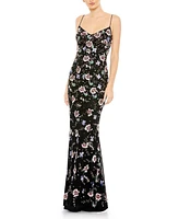 Mac Duggal Women's Embellished Spaghetti Strap Lace Up Gown