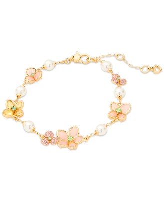 kate spade new york Gold-Tone Pastel Petals Bracelet