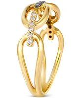Le Vian Chocolate Diamond (1/20 ct. t.w.) & Nude Diamond (1/10 ct. t.w.) Statement Ring in 14k Yellow Gold
