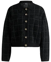 Boss by Hugo Women's Sparkle Tweed Cropped Jacket