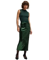 Boss by Hugo Women's Sequin Relaxed-Fit Maxi Skirt