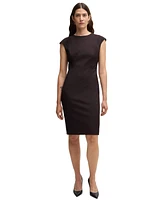Boss by Hugo Women's Virgin-Wool Slim-Fit Dress