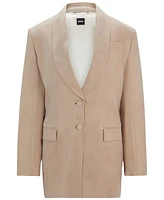 Boss by Hugo Women's Longline Slim-Fit Jacket Rear Belt