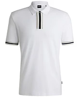 Boss by Hugo Men's Contrast Tipping Interlock-Cotton Polo Shirt