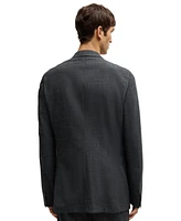 Boss by Hugo Men's Patterned Slim-Fit Suit
