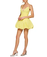 Line & Dot Women's Positano Bubble-Hem Mini Dress