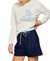 Line & Dot Women's Oyster Motif Crewneck Sweater